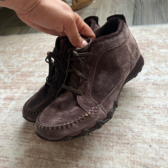 Sketchers Bikers Suede Ankle Boot sz 7.5 - Picture 1 of 6